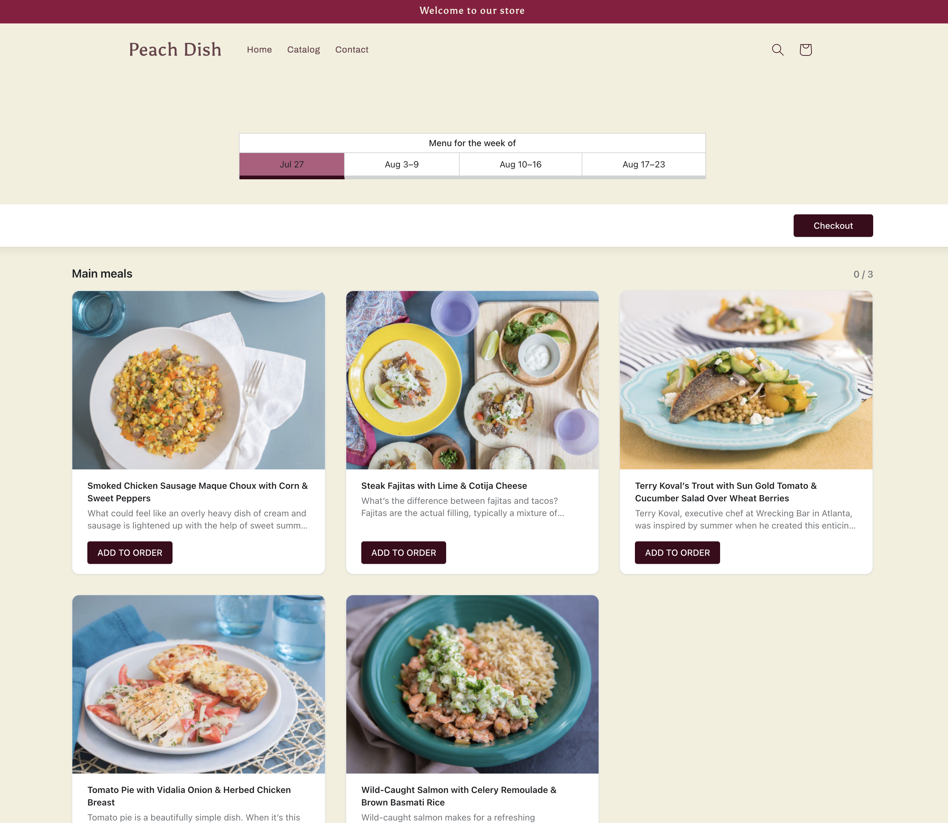 The widget rendered inside a live merchant theme